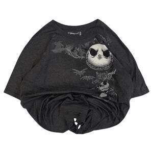 Jack Skellington Nightmare‎ Before Christmas Y2K Short Sleeve T Shirt Black 2XL